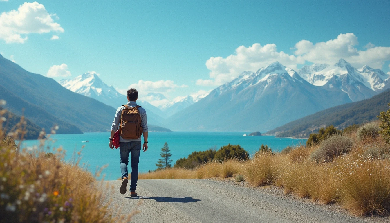 Mountain adventure landscape